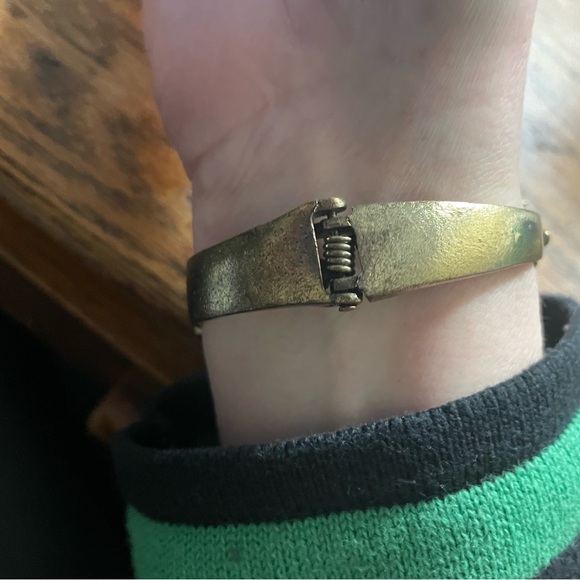 Blue Flower Clamper Bracelet - Picture 3 of 5